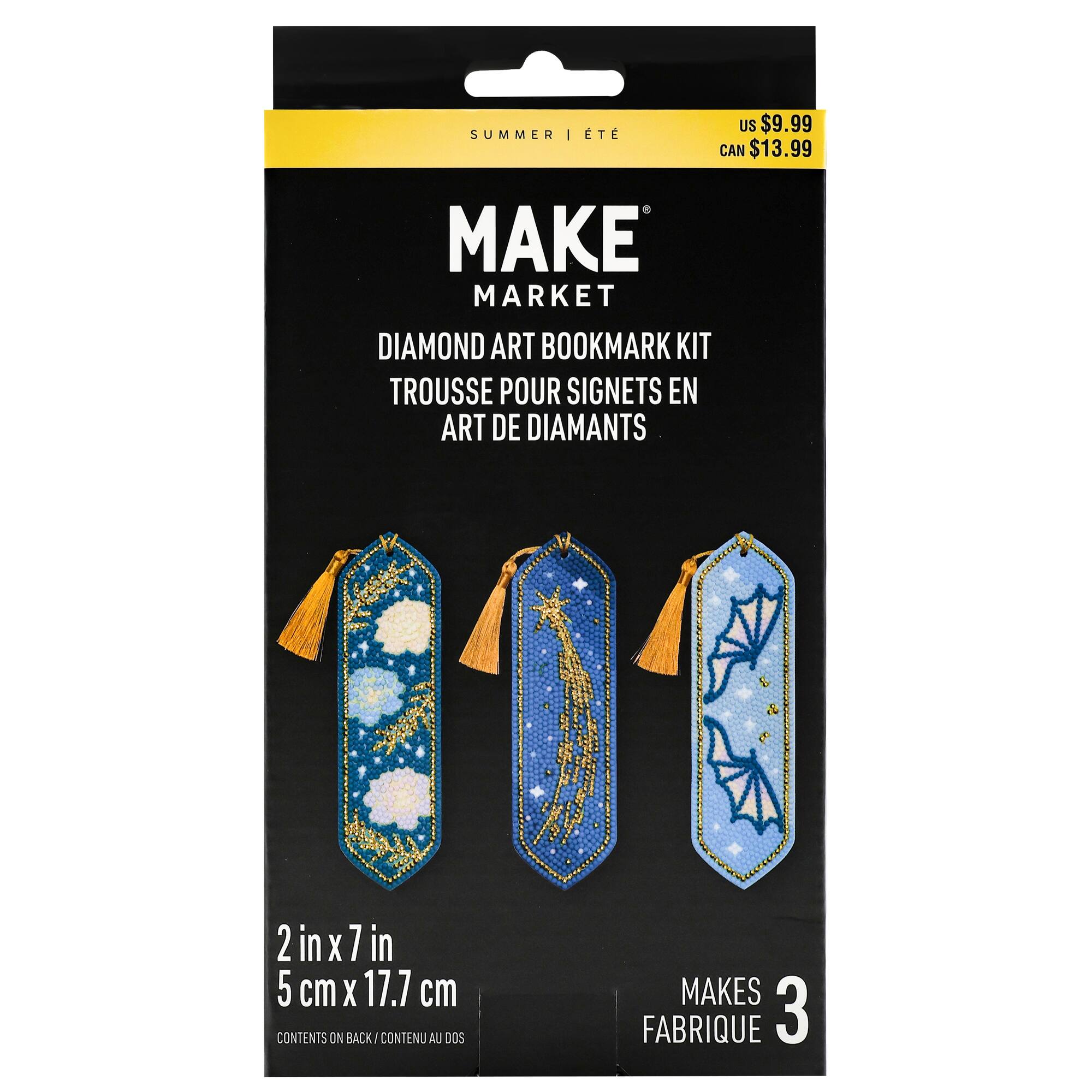 Starlit Romance Diamond Art Bookmark Kit by Make Market®